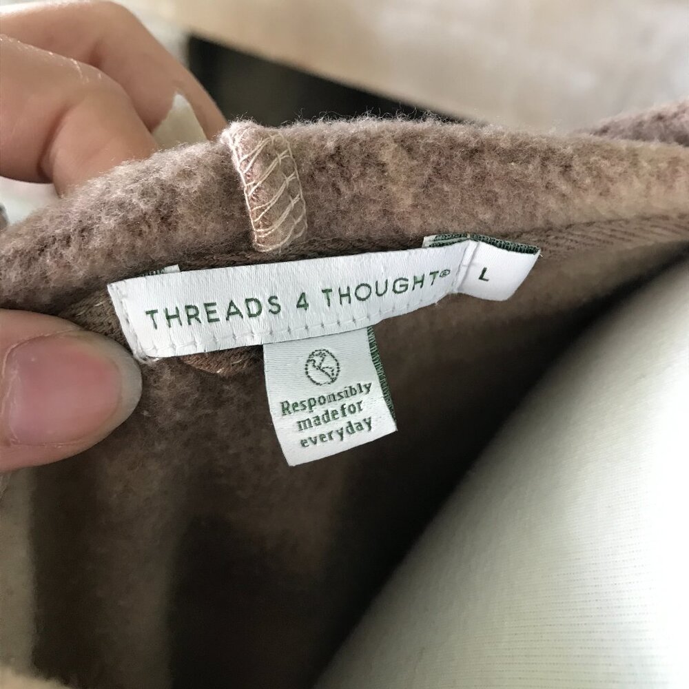 'Threads 4 Thought' Chai Brown Patterned Pullover… - image 4